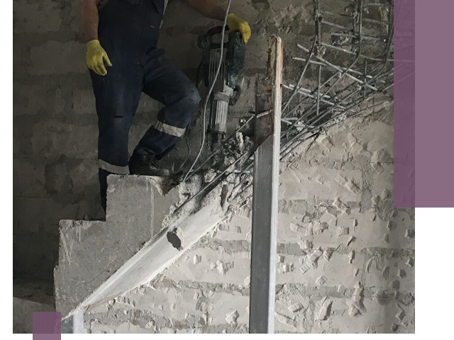 Демонтаж металлических и бетонных лестниц в Нягани