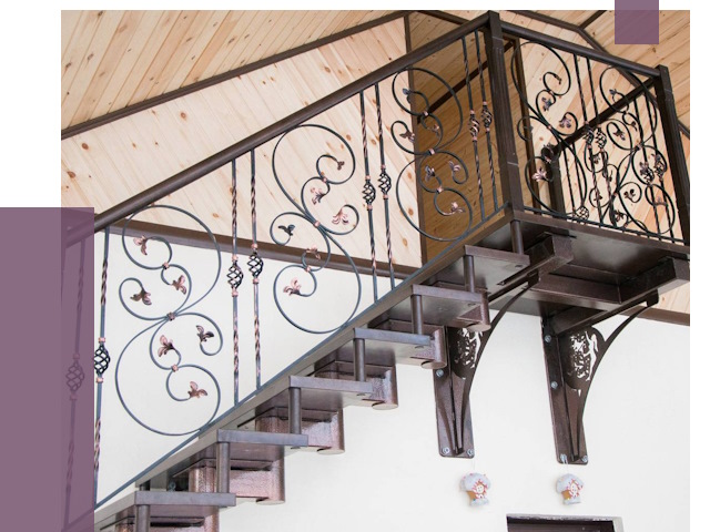Кованые лестницы в Нягани от 79451 руб. под ключ