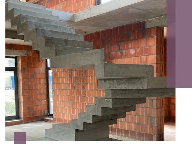 Изготовление бетонных лестниц под ключ в Нягани