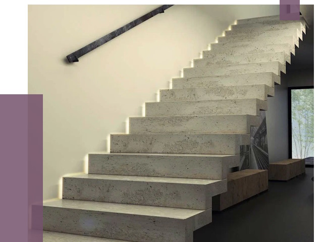 Облицовка бетонных лестниц в Нягани от 4584 руб/м2 