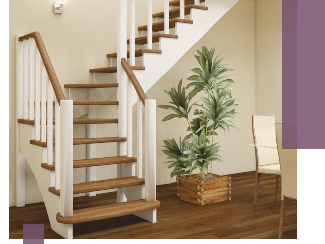 Г-образные лестницы под ключ в Нягани — изготовление и монтаж