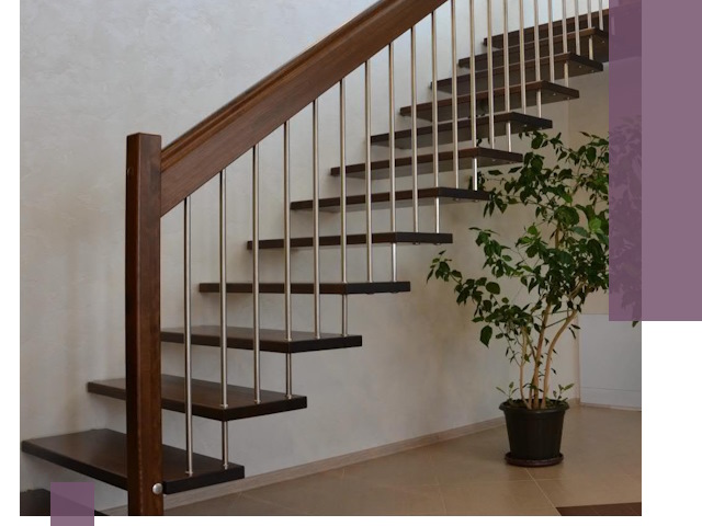 Лестницы на больцах под ключ в Нягани – изготовление и монтаж