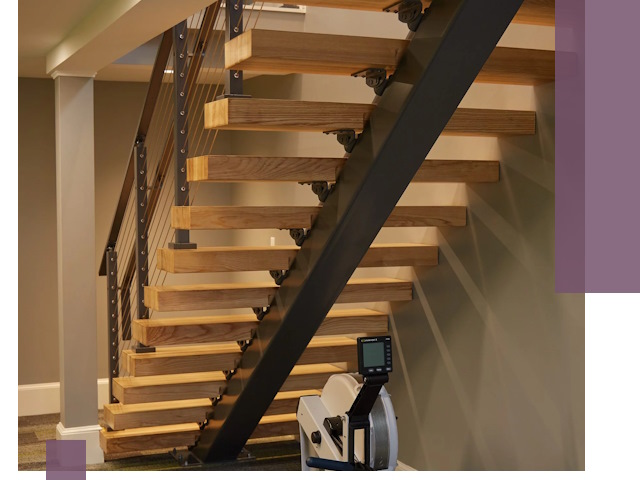 Лестницы на монокосоурах под ключ в Нягани - изготовление и монтаж