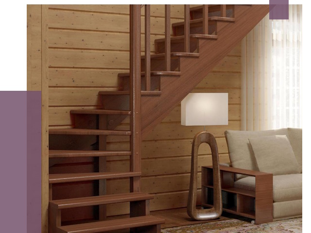 Лестницы эконом класса в Нягани от 18182 руб. бюджетные решения