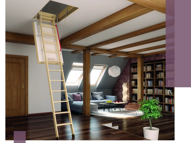 Чердачные лестницы под ключ в Нягани: изготовление и монтаж