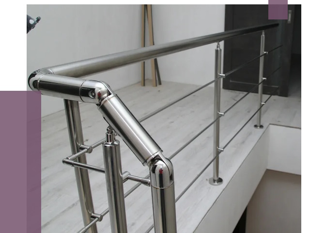 Перила из нержавеющей стали в Нягани от 8964 руб. под ключ | ПРОЛЁТ-Нга