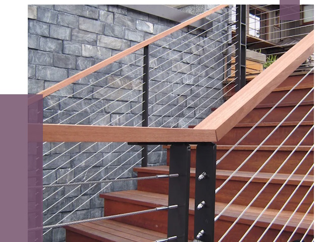 Тросовые перила под ключ в Нягани от 7741 руб. 