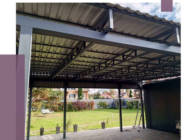 Монтаж навесов в Нягани от 7334 руб. — установка навеса | ПРОЛЁТ-Нга