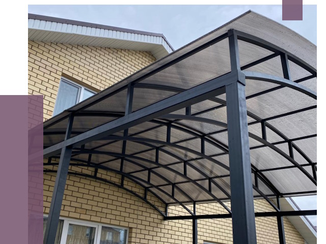 Монтаж козырьков в Нягани от 11459 руб. | ПРОЛЁТ-Нга