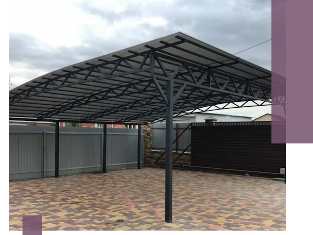 Недорогие навесы под ключ в Нягани — изготовление и монтаж