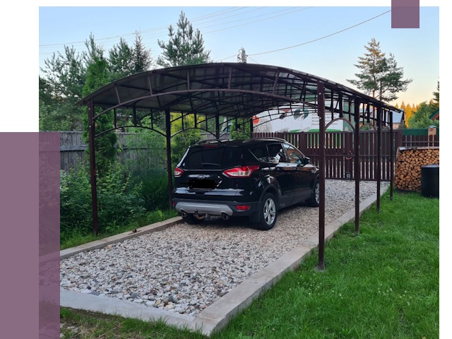 Навесы для автомобиля в Нягани от 13089 руб.  | ПРОЛЁТ-Нга