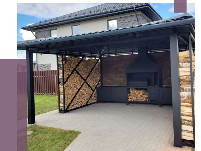 Навесы для барбекю в Нягани от 12682 руб. под ключ | ПРОЛЁТ-Нга