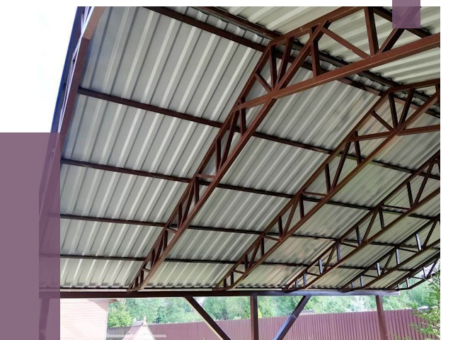 Навесы из профнастила в Нягани от 7334 руб. | ПРОЛЁТ-Нга