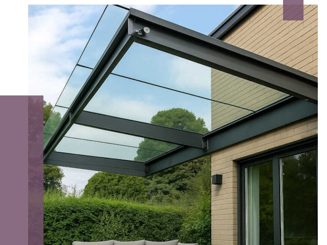 Стеклянные навесы и козырьки в Нягани от 12223 руб.