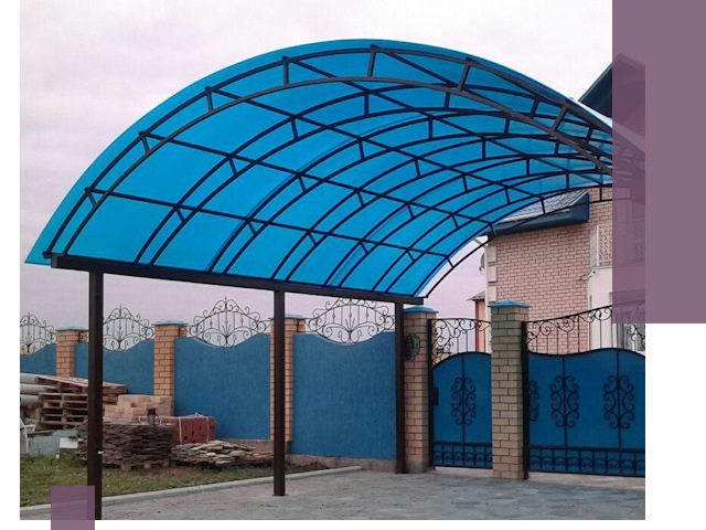Арочные навесы под ключ в Нягани — изготовление и монтаж