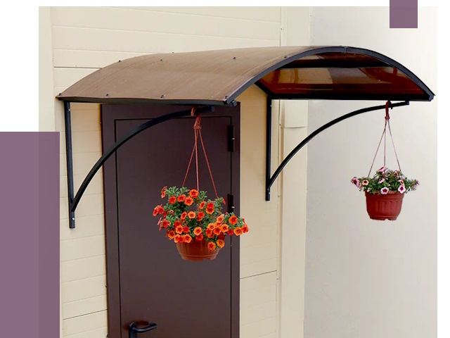 Козырьки над входом в Нягани от 14770 руб.  | ПРОЛЁТ-Нга