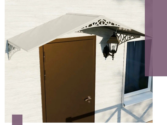 Металлические козырьки на входы и террасы в Нягани