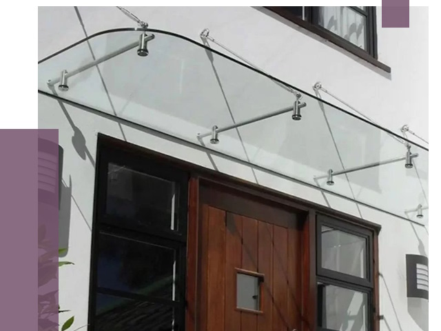 Стеклянные козырьки в Нягани от 18844 руб. | ПРОЛЁТ-Нга