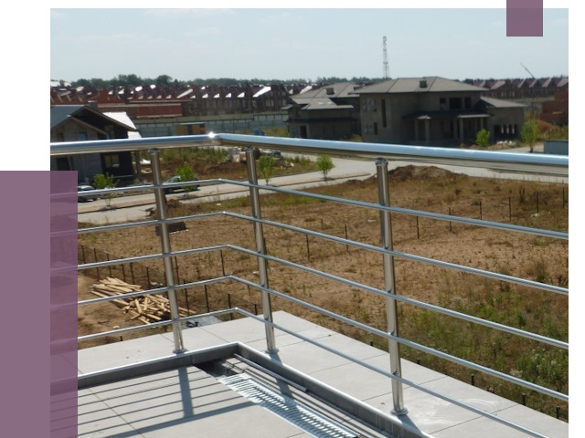 Парапеты из нержавеющей стали в Нягани от 7945 руб. за м² | ПРОЛЁТ-Нга