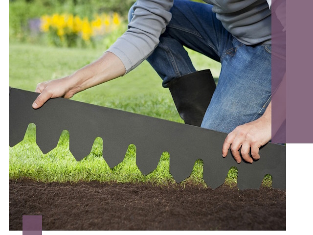 Металлические бордюры для газона в Нягани — изготовление и монтаж