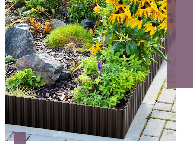 Металлические бордюры для клумб в Нягани — производство и монтаж