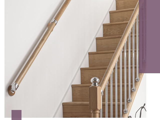 Пристенные поручни из стали и нержавейки под монтаж в Нягани